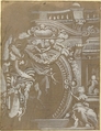 Ornamental Design for a Wall Monument Surmounted by a Balustrade with Human Figures, Angels Holding Garlands and Draperies (recto and verso), Gregorio de&#39; Ferrari (Italian, Porto Maurizio 1647–1726 Genoa), Brush and white gouache over black chalk on gray prepared paper (recto and verso)